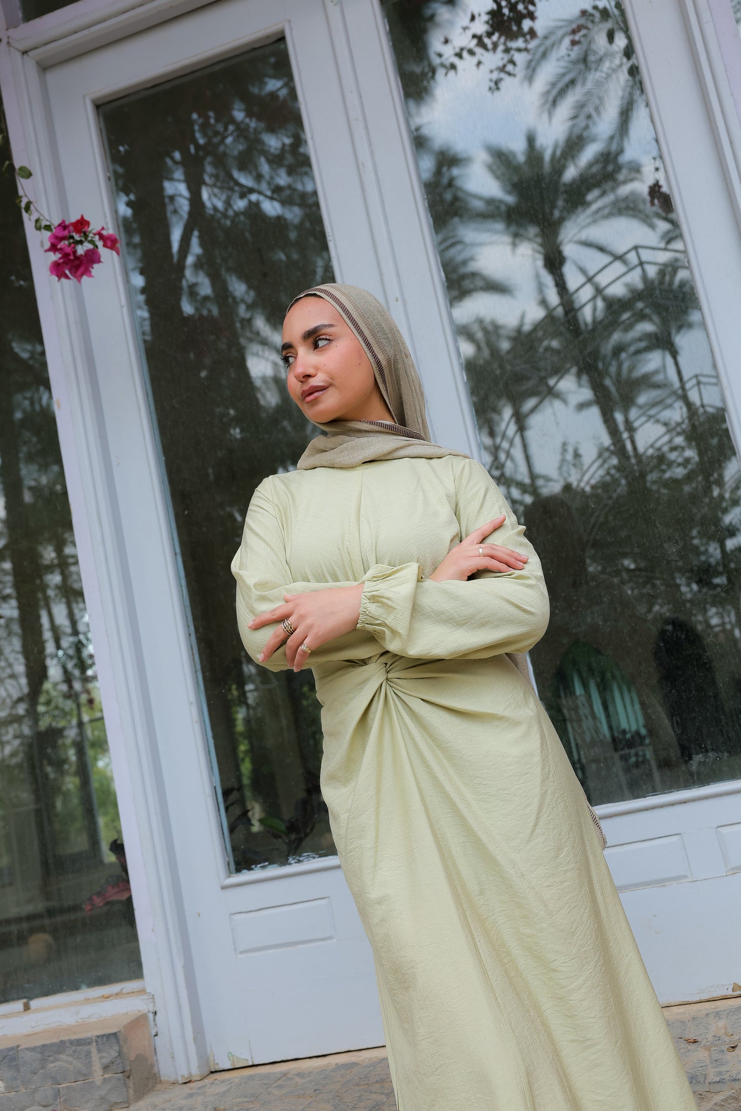 Sofia diamond dress in pistachio