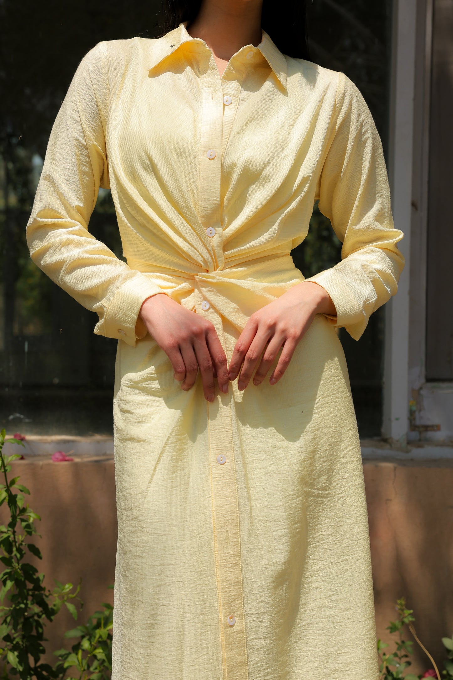 Soli dress in butter yellow