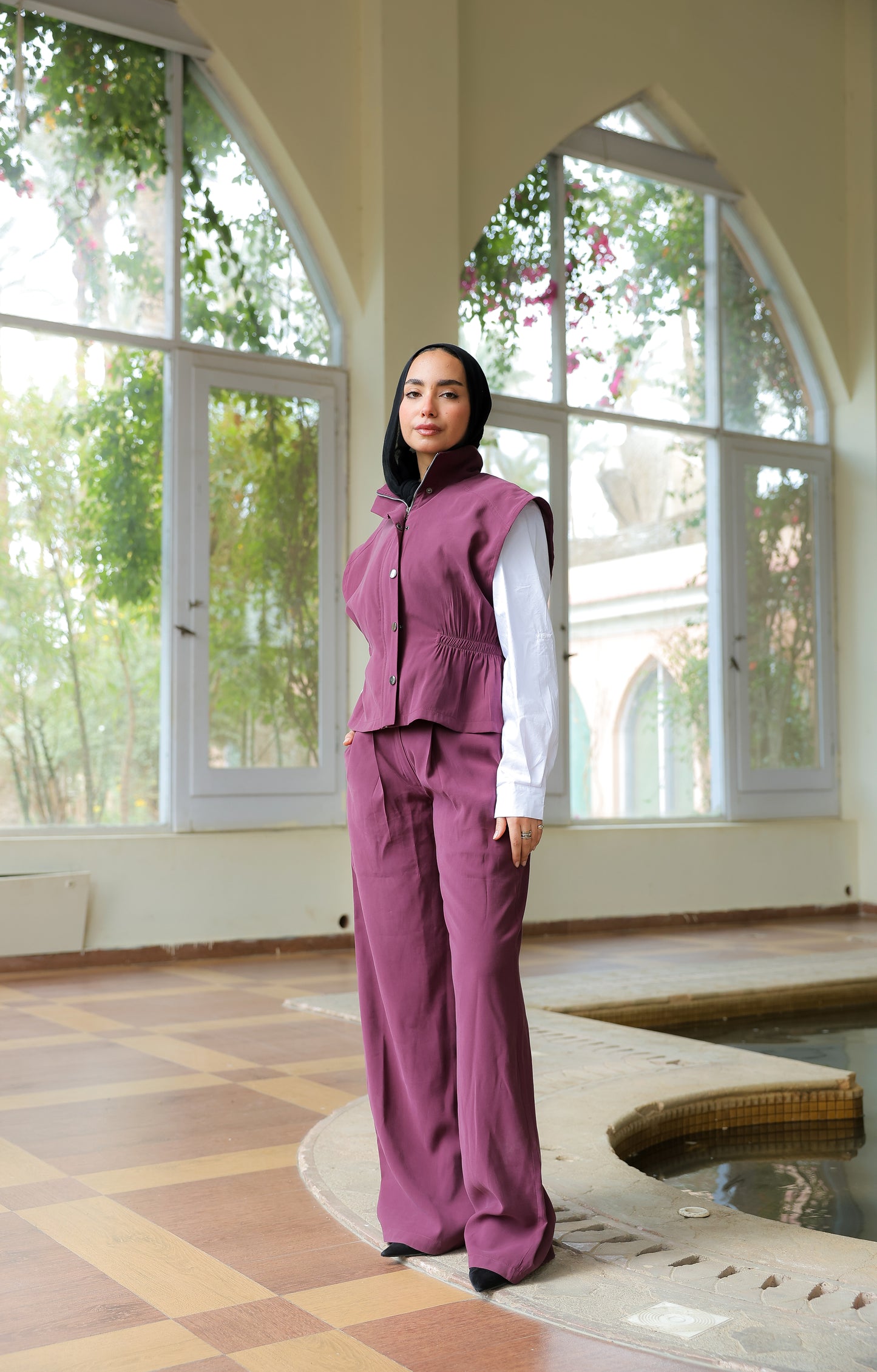 City Girl Set In burgundy
