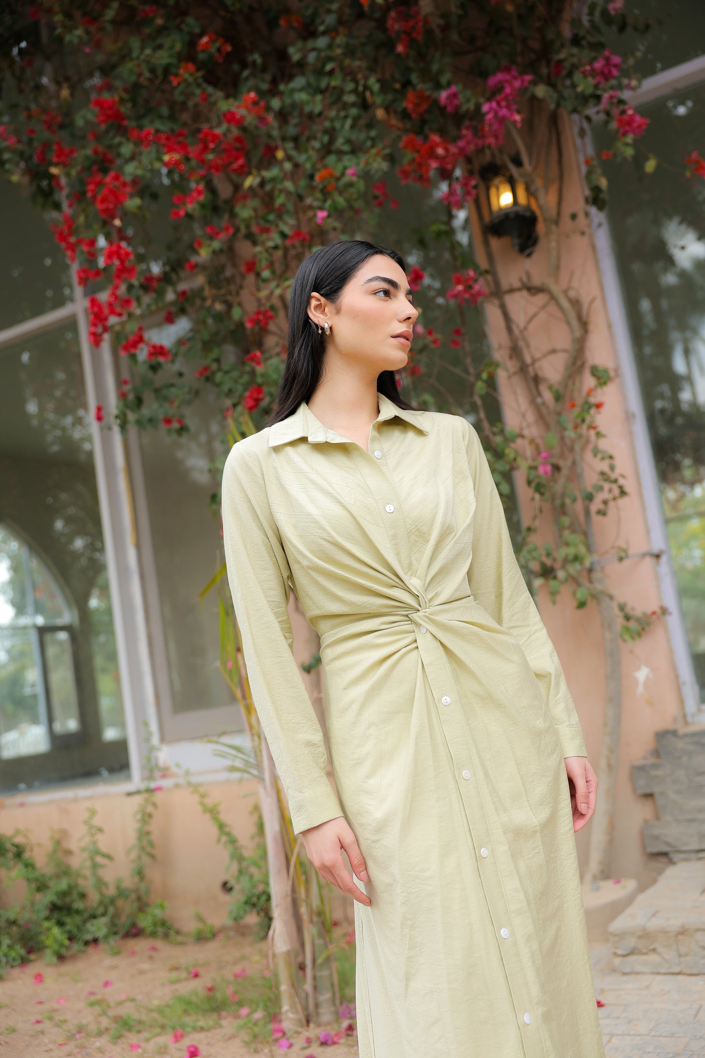 Soli dress in pistachio
