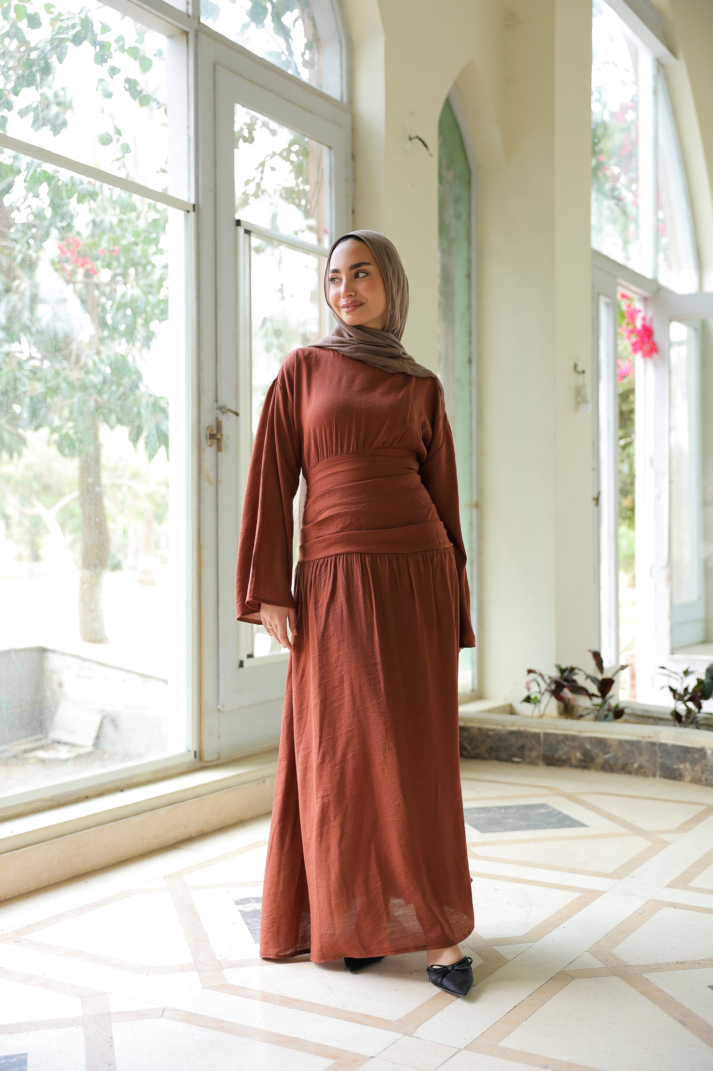 Salu dress in brown