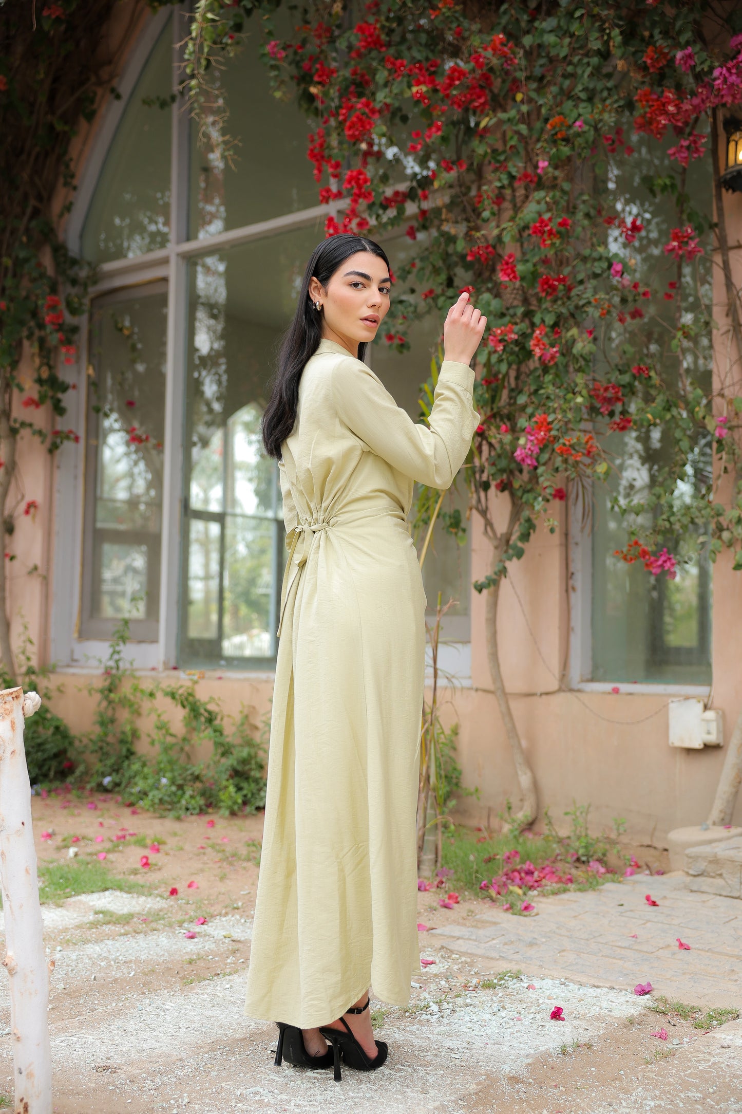 Soli dress in pistachio