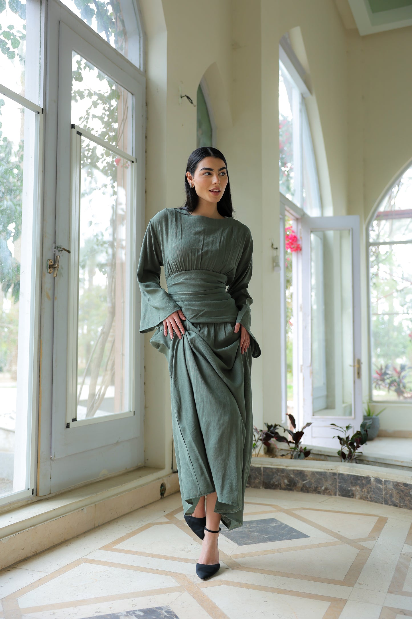 Salu dress in olive