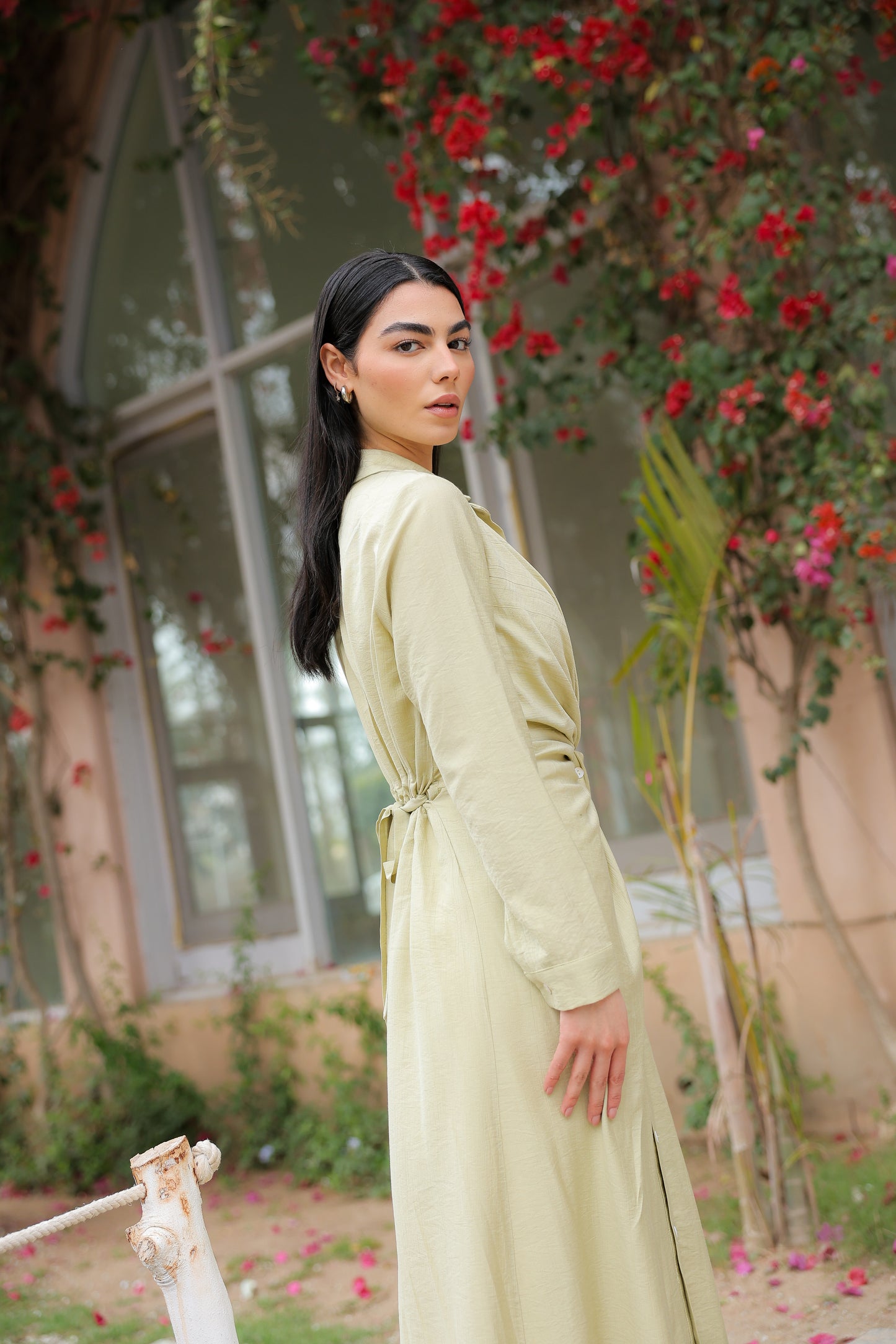 Soli dress in pistachio