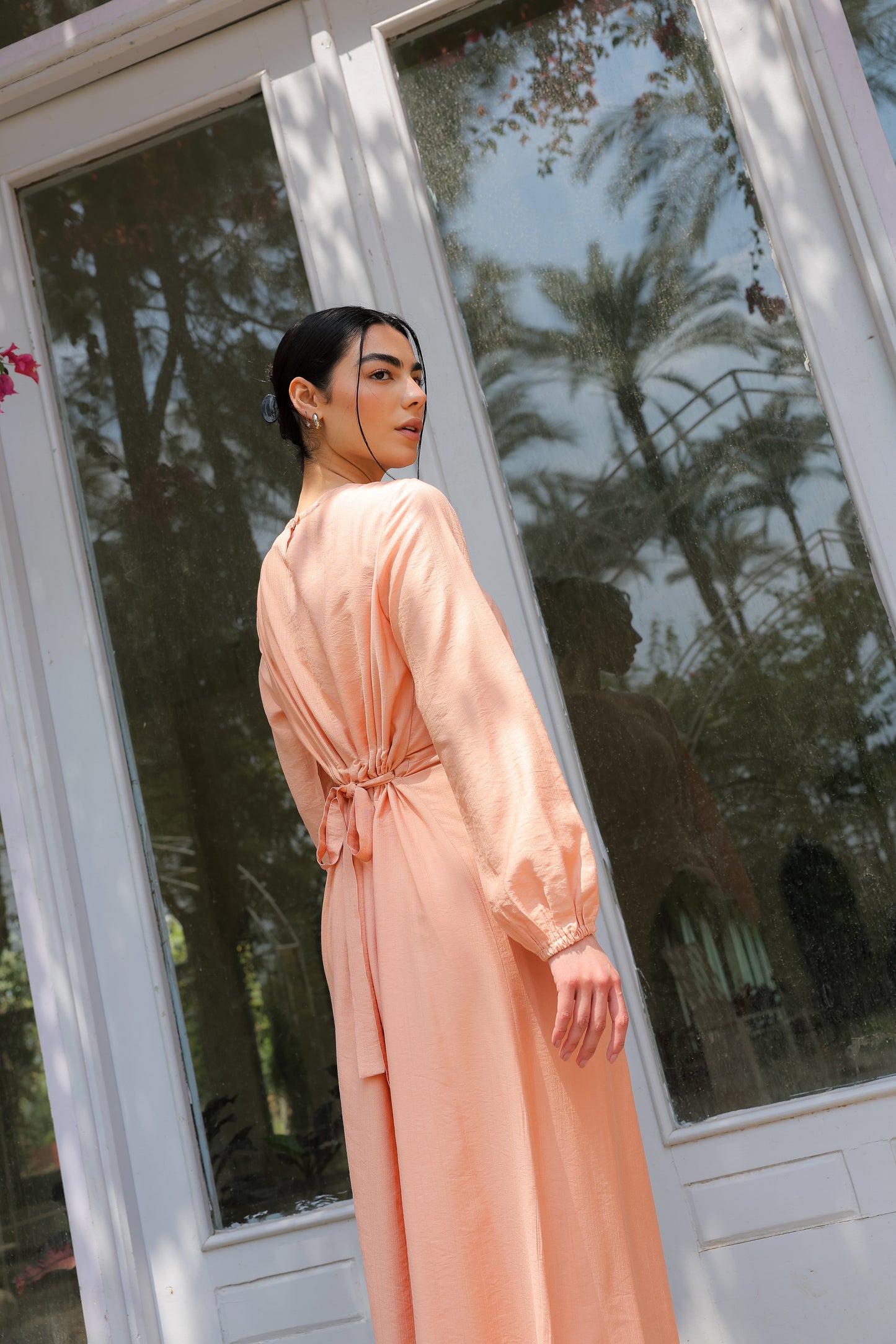 Sofia diamond dress in Peach