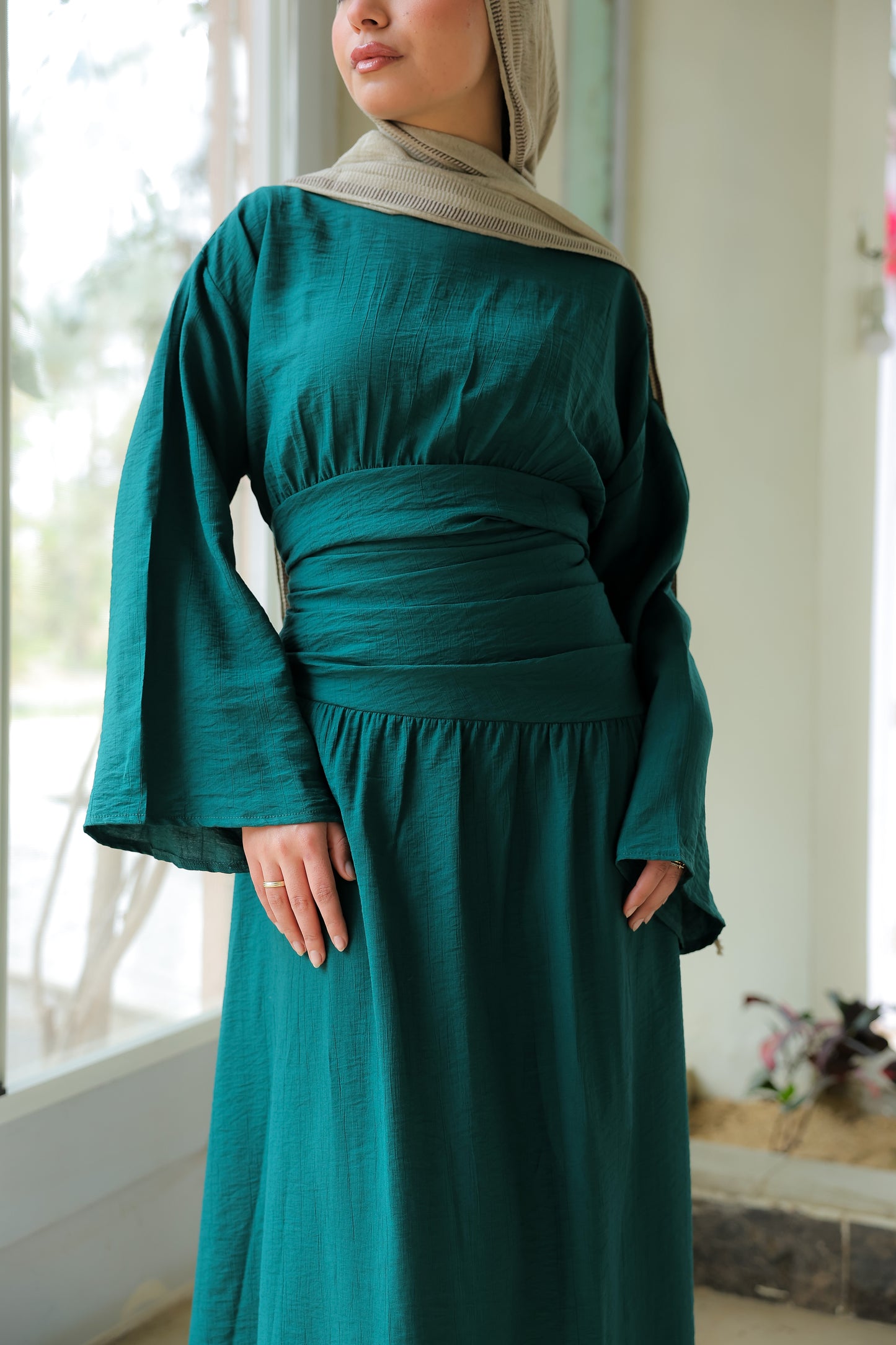 Salu dress in dark teal