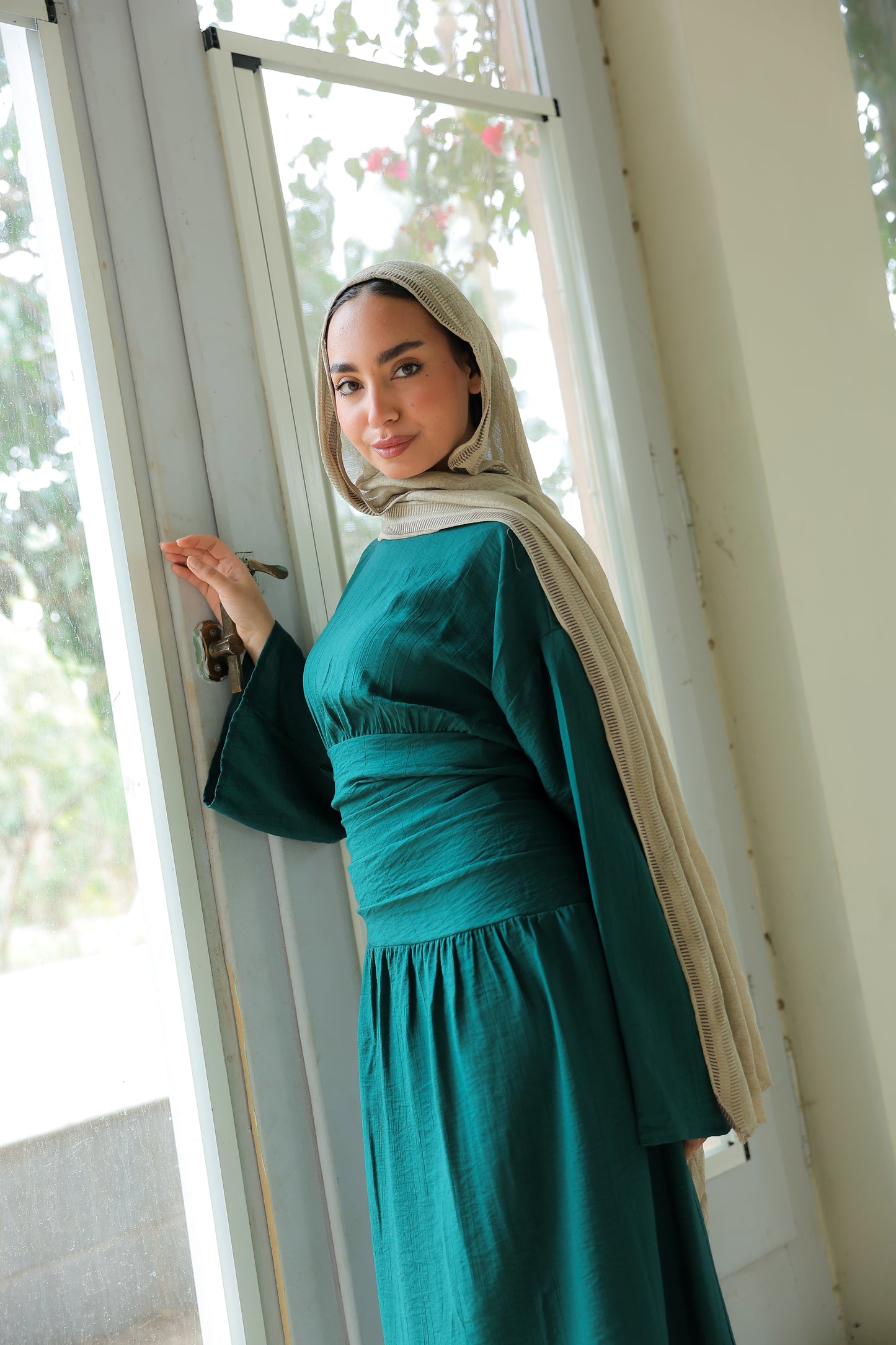 Salu dress in dark teal