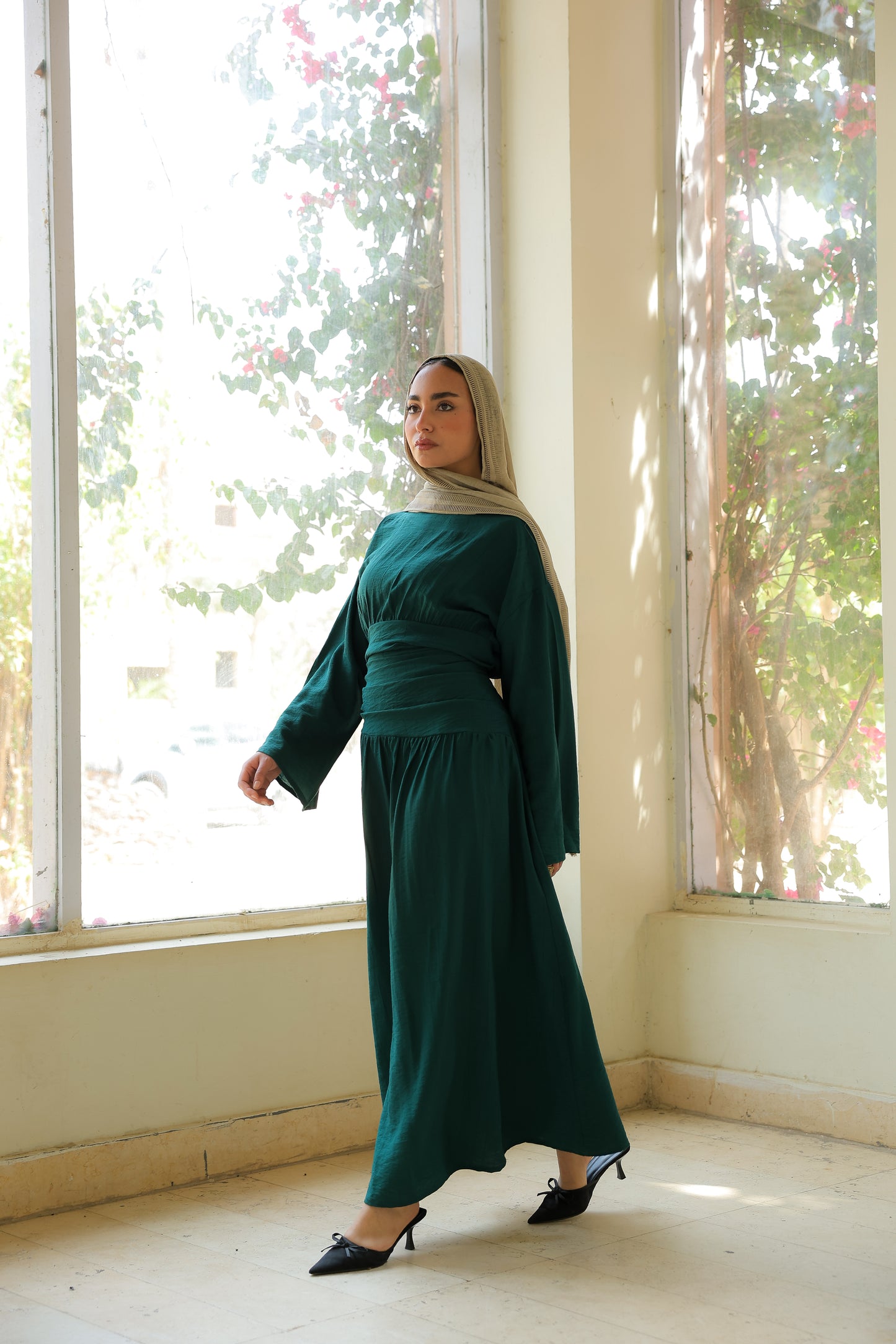 Salu dress in dark teal