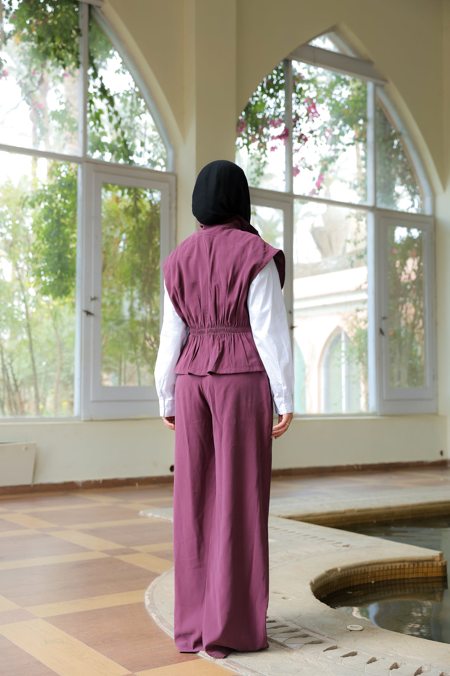 City Girl Set In burgundy