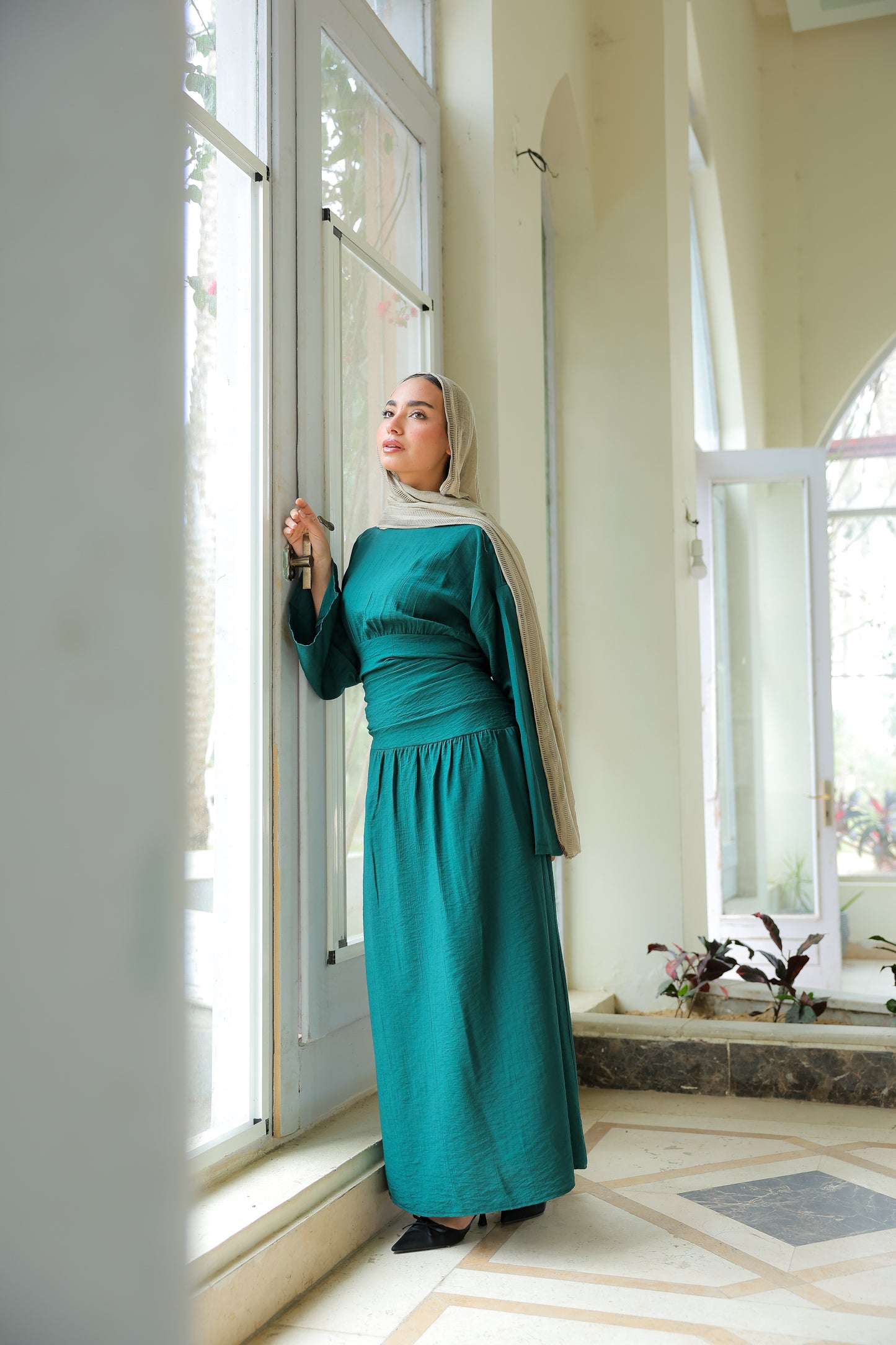 Salu dress in dark teal