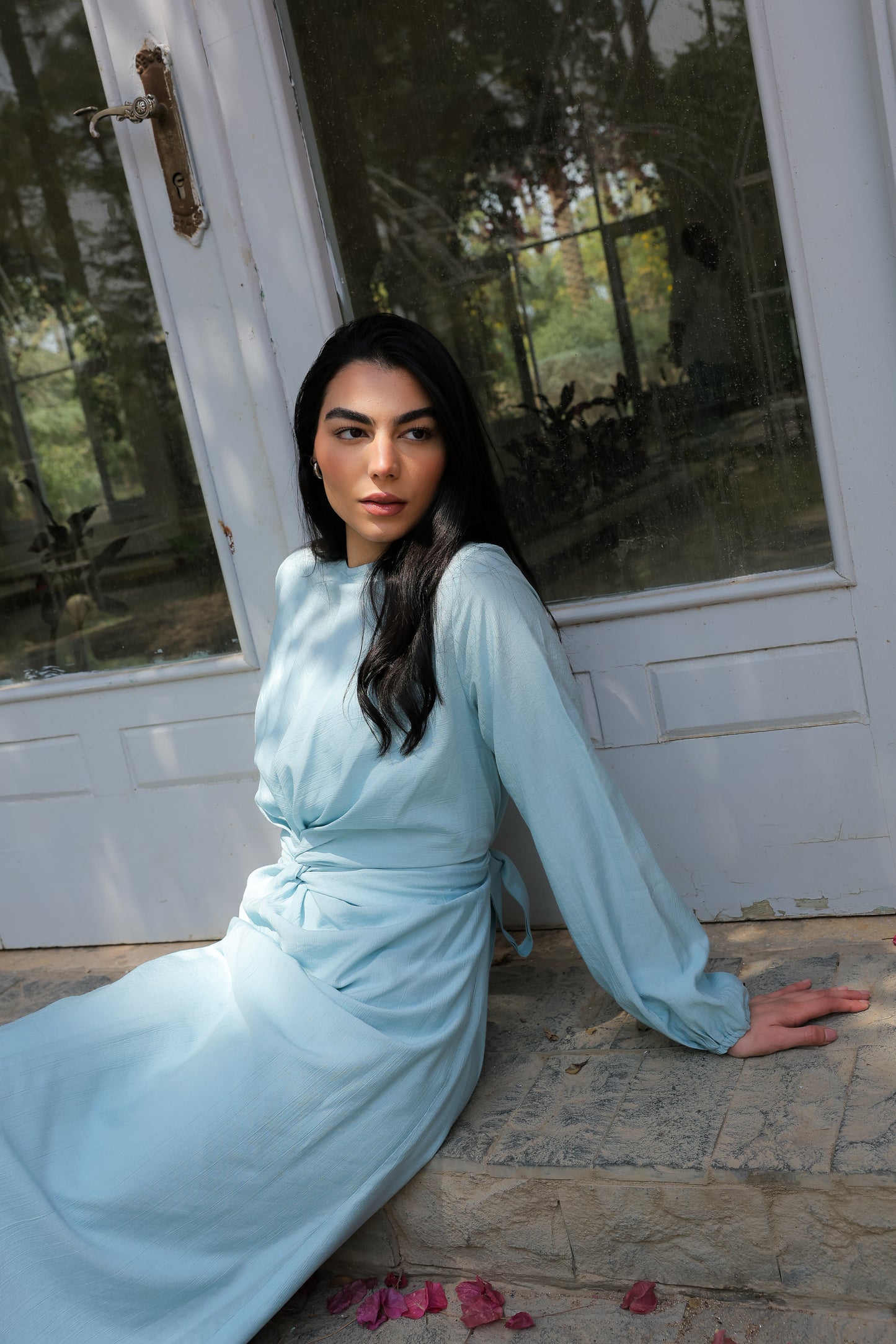 Sofia diamond dress in baby blue