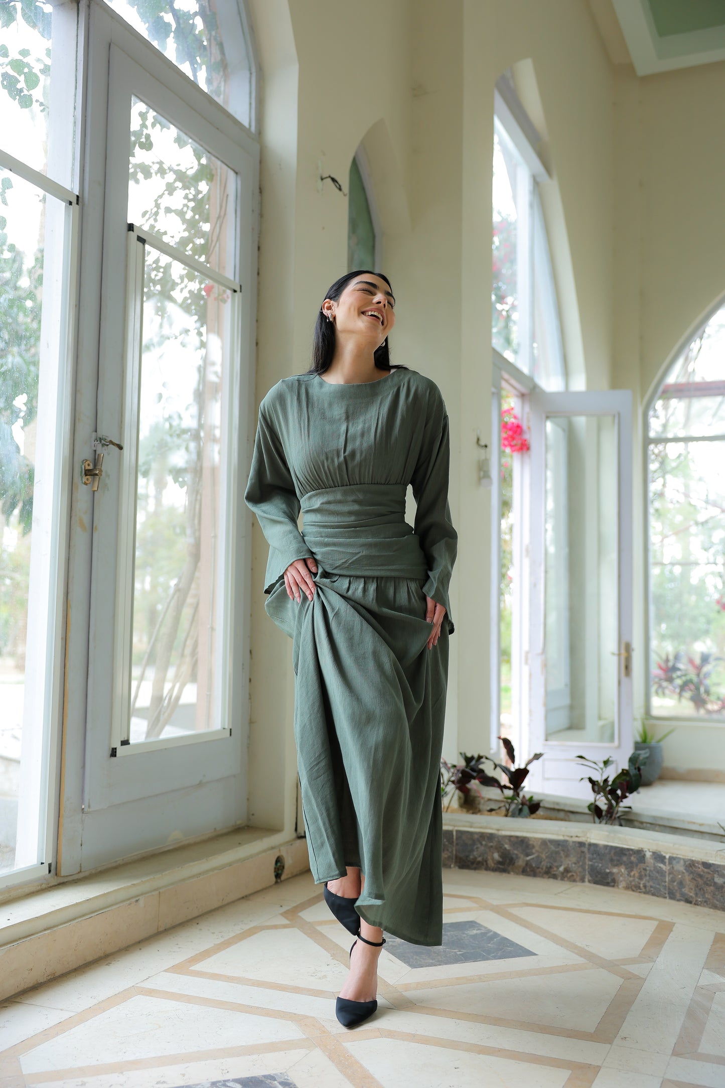 Salu dress in olive