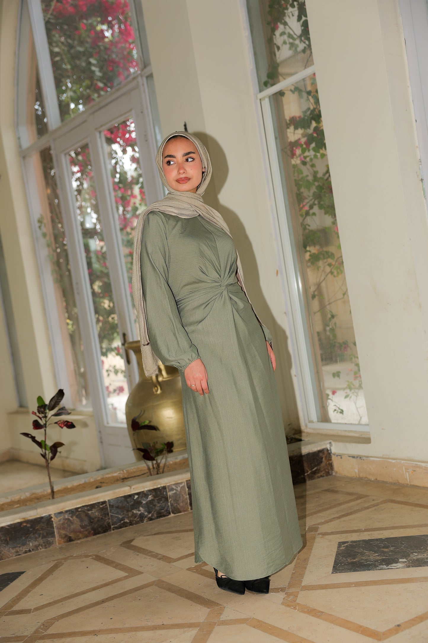 Sofia diamond dress in Olive