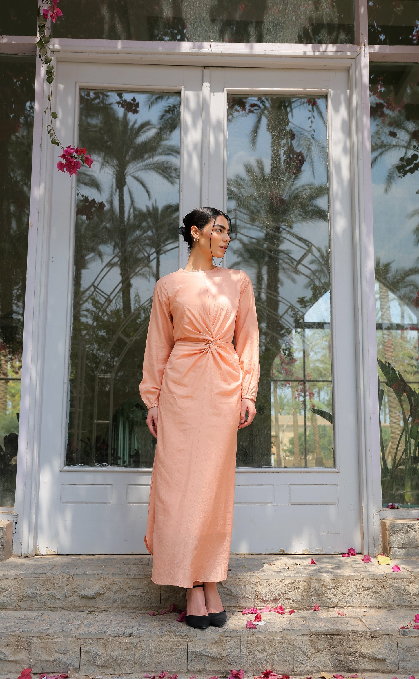 Sofia diamond dress in Peach