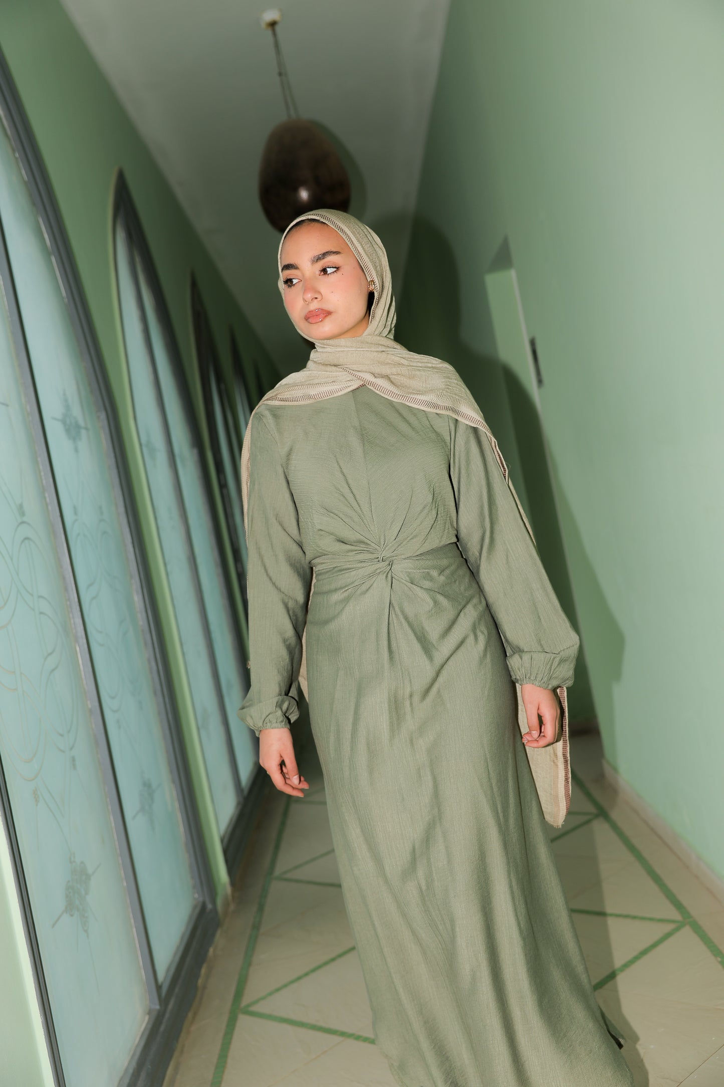 Sofia diamond dress in Olive