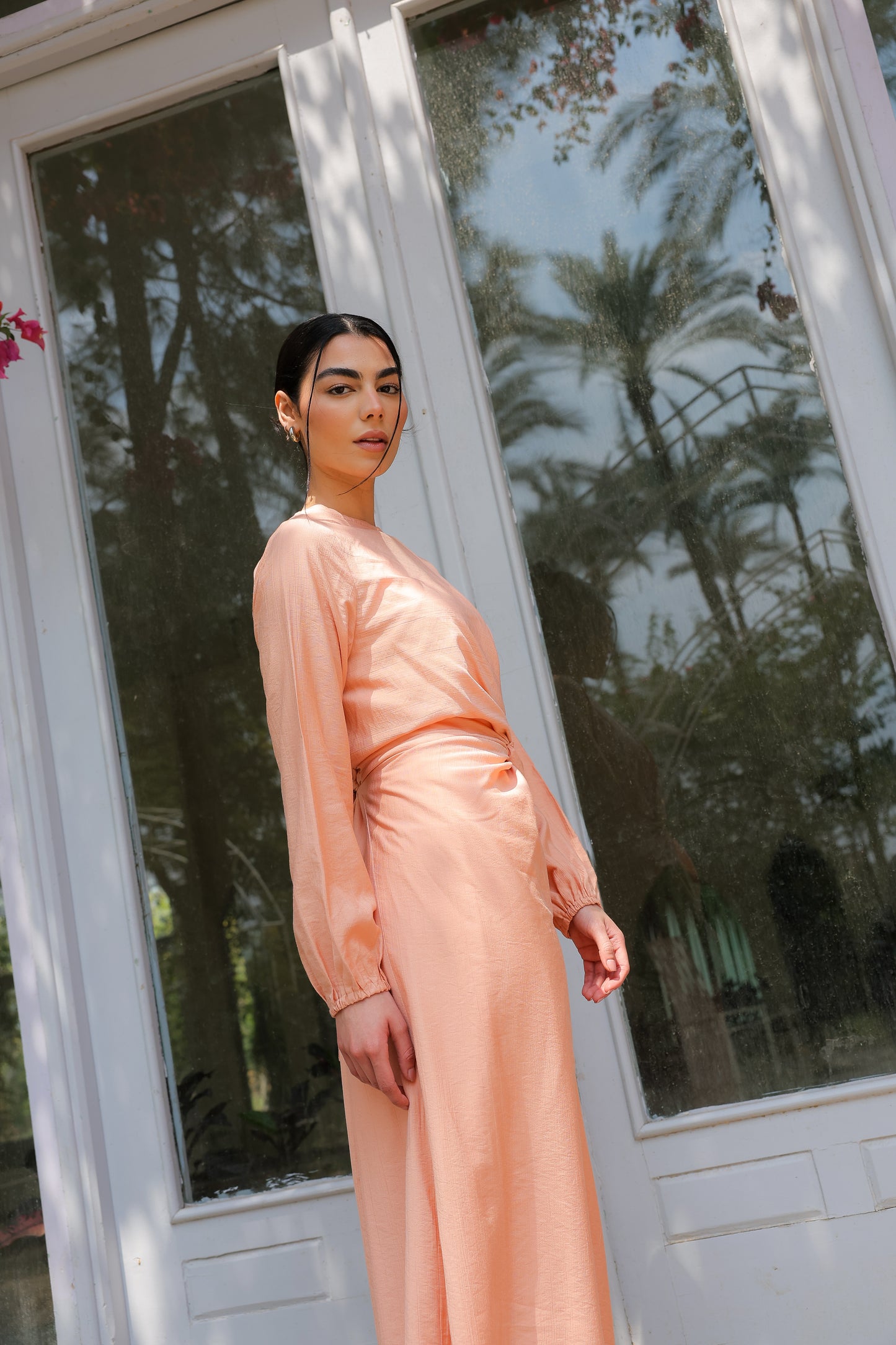 Sofia diamond dress in Peach
