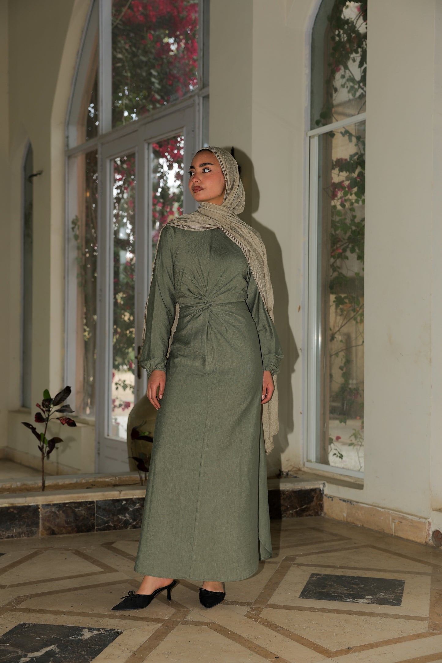 Sofia diamond dress in Olive