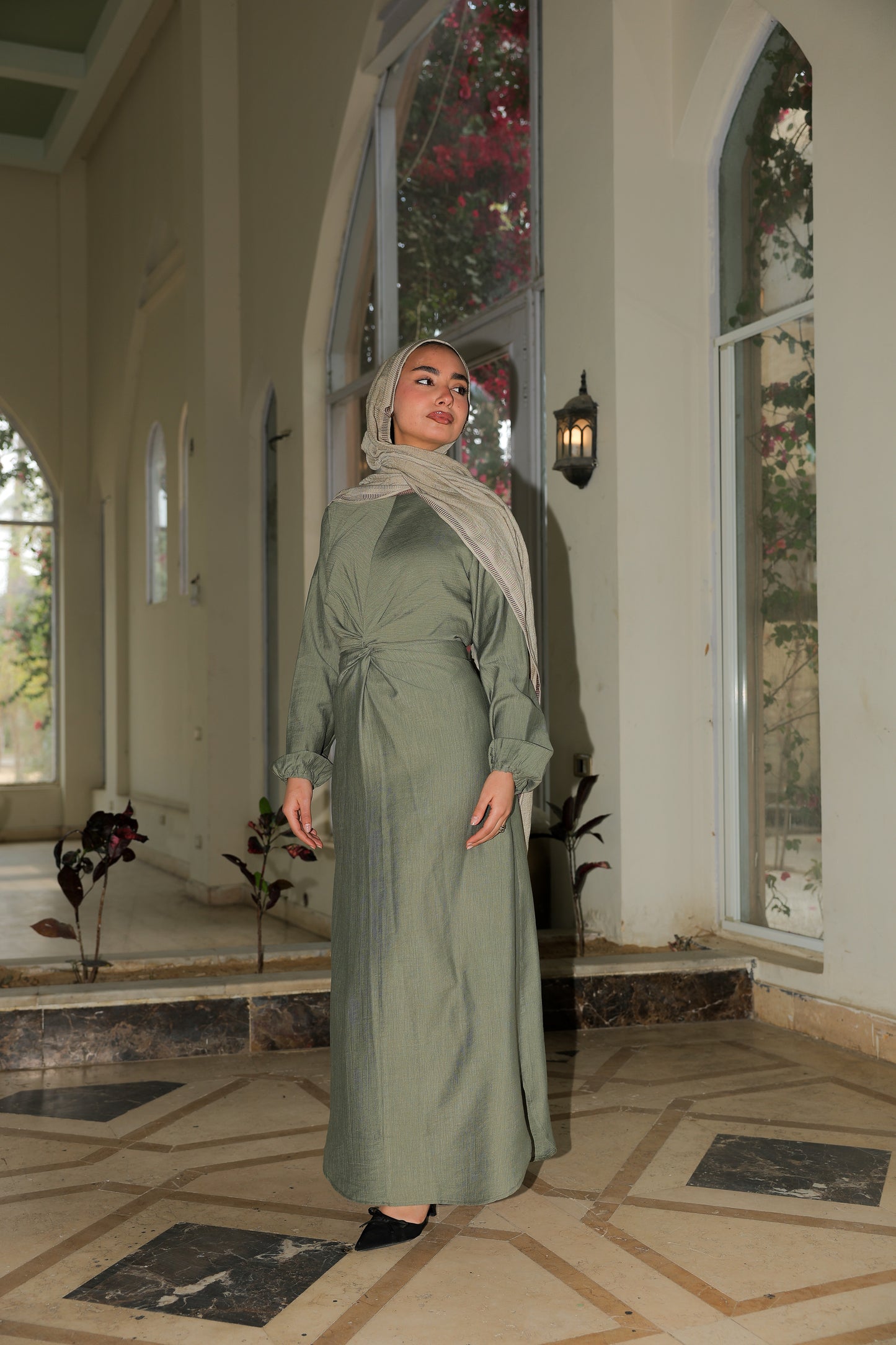 Sofia diamond dress in Olive