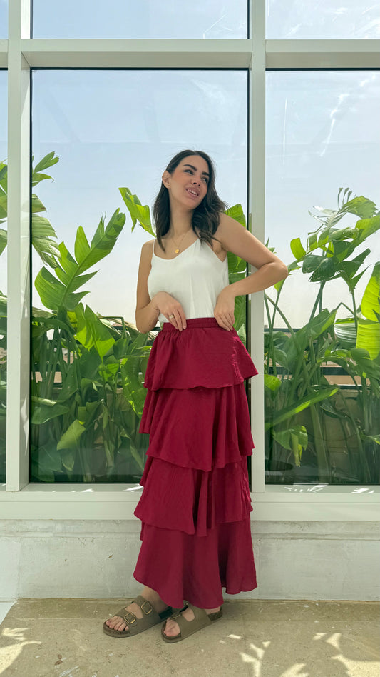 Bella skirt in Maroon