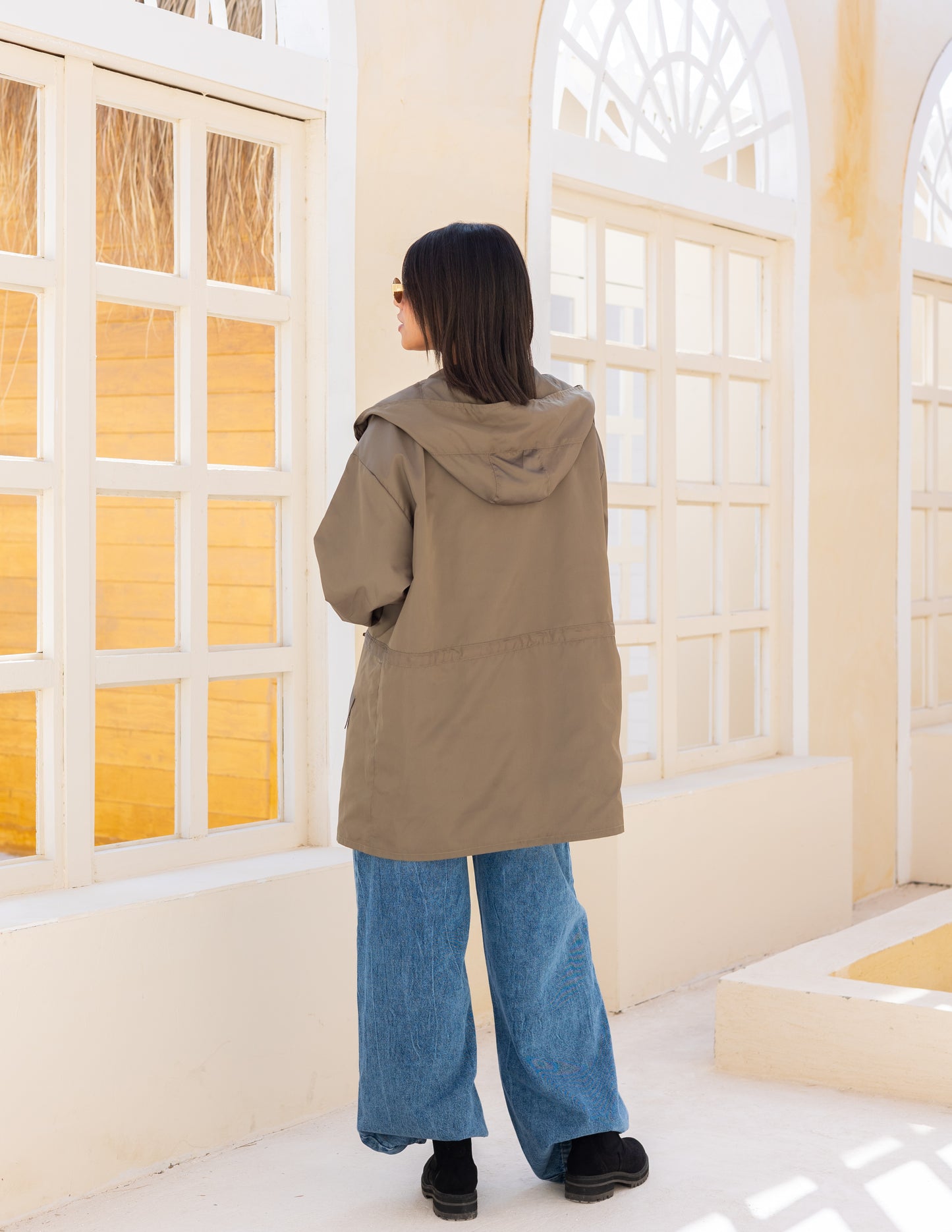 Waterproof jacket in mint green