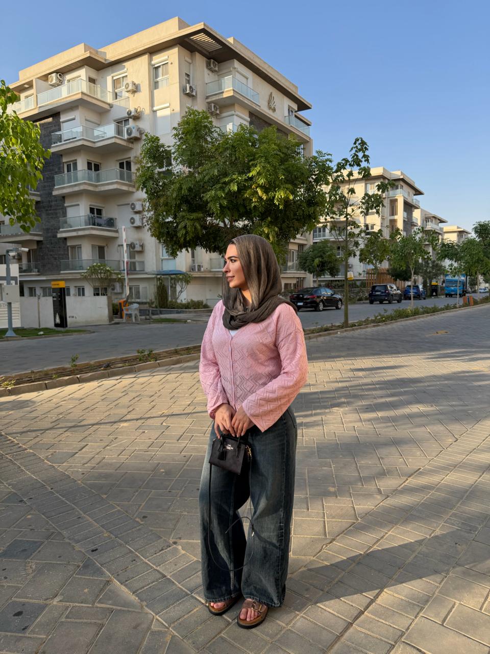CozyButton Crochet cardigan in pink