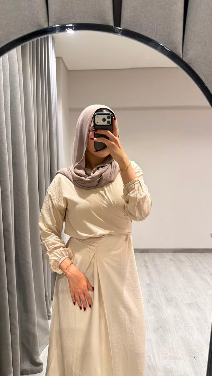 Greece linen dress in beige