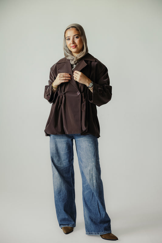 The Loft Trench In Chocolate