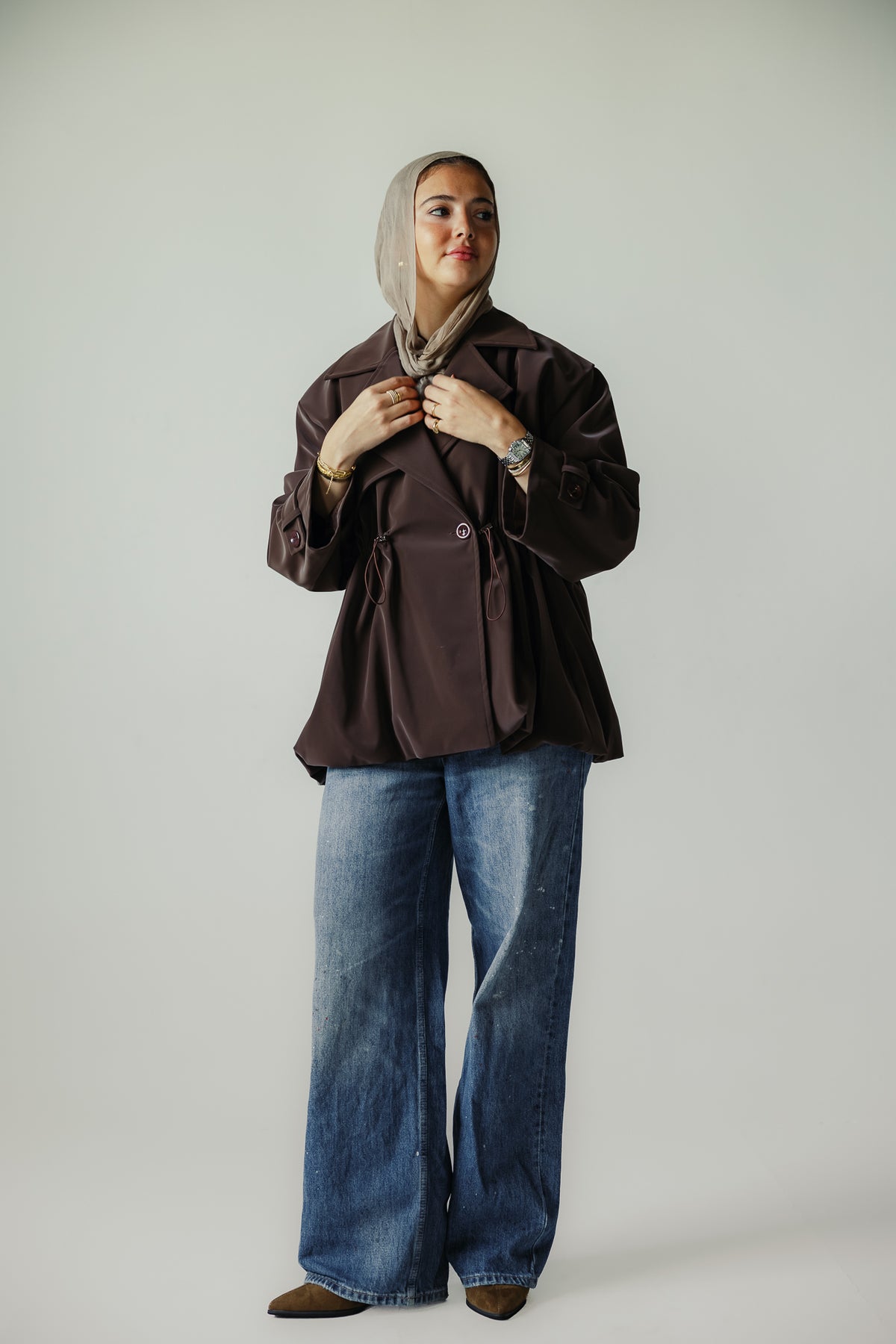 The Loft Trench In Chocolate