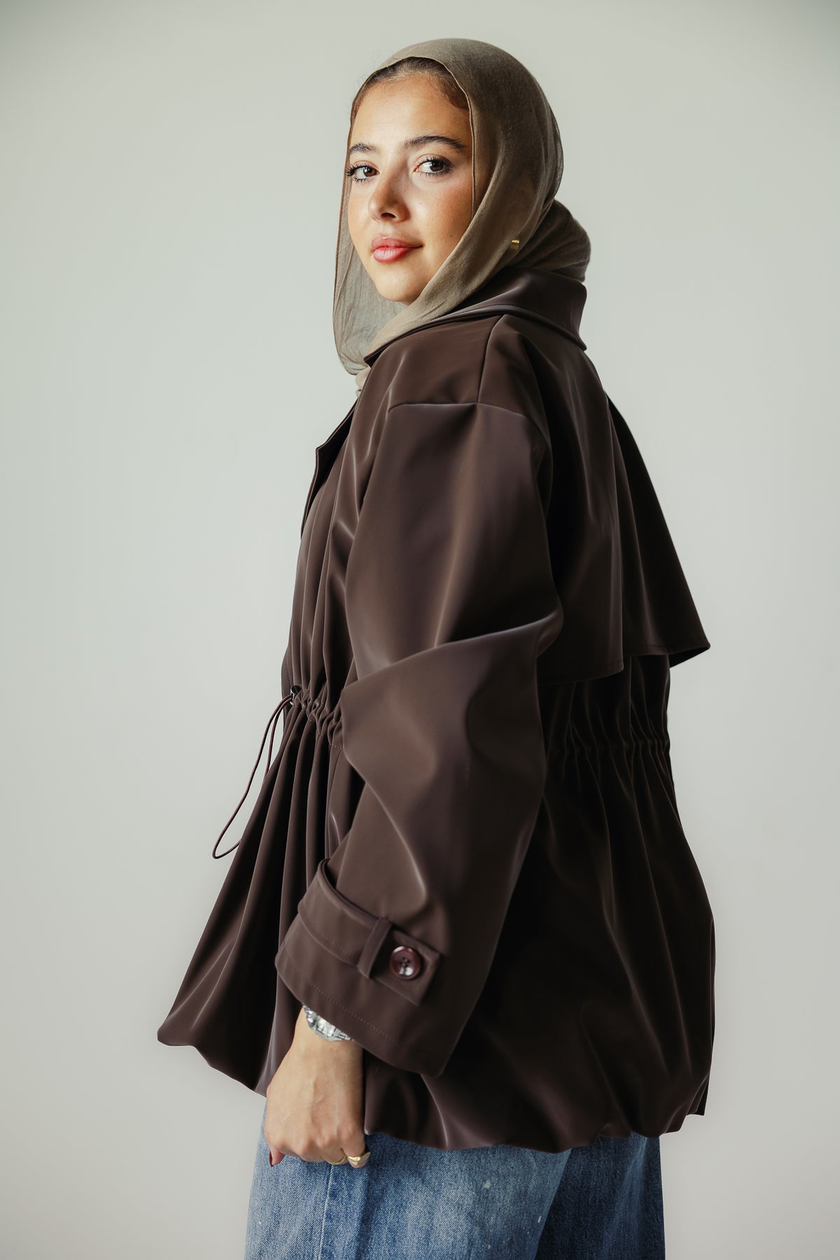 The Loft Trench In Chocolate