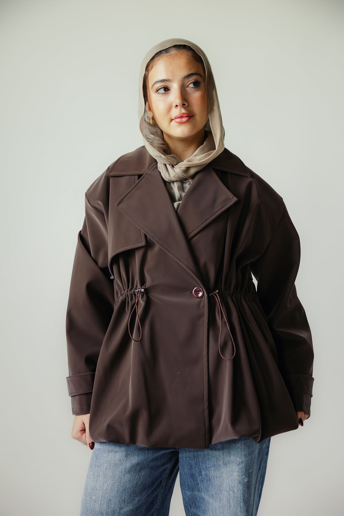The Loft Trench In Chocolate