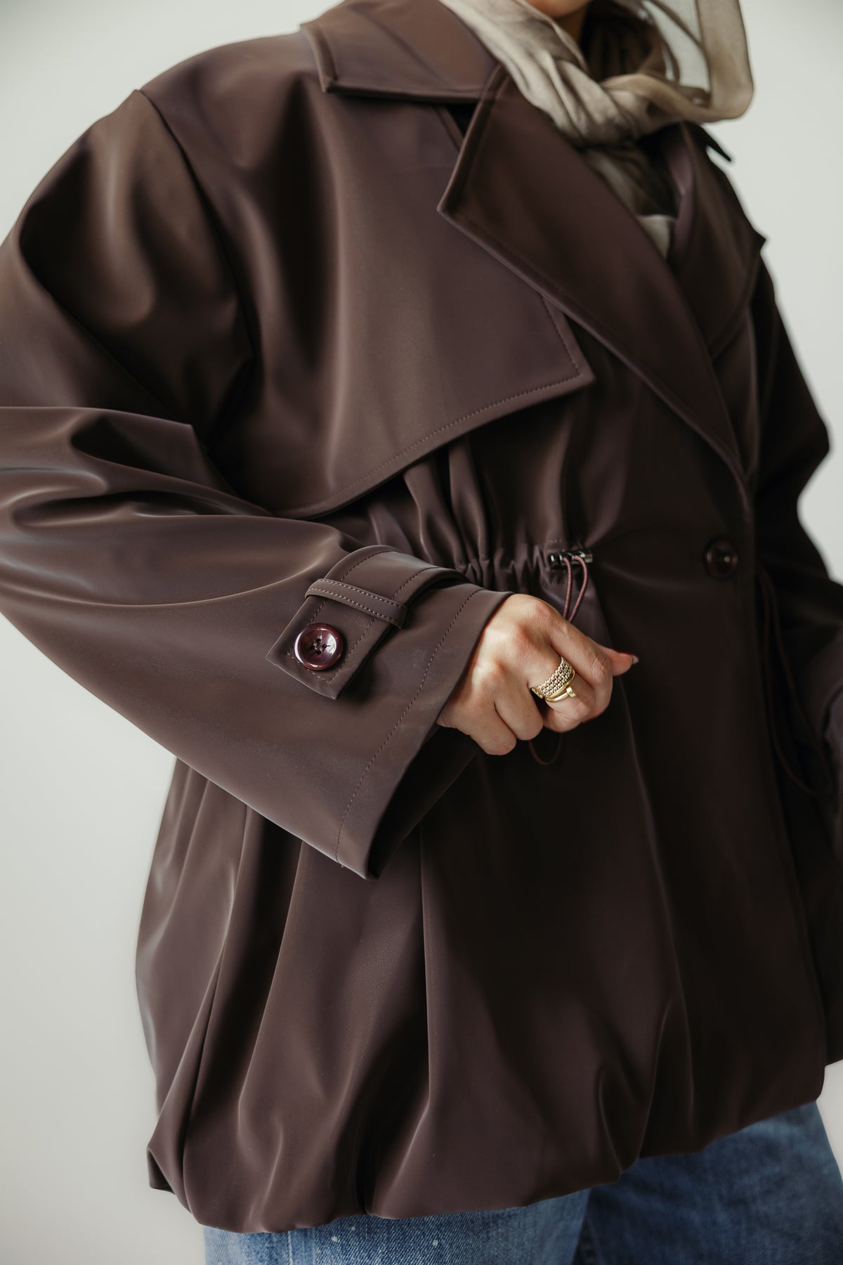 The Loft Trench In Chocolate
