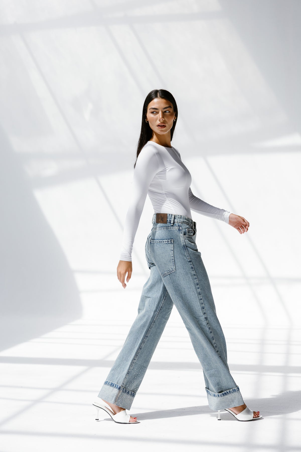 Skyline denim pants With sparkles**